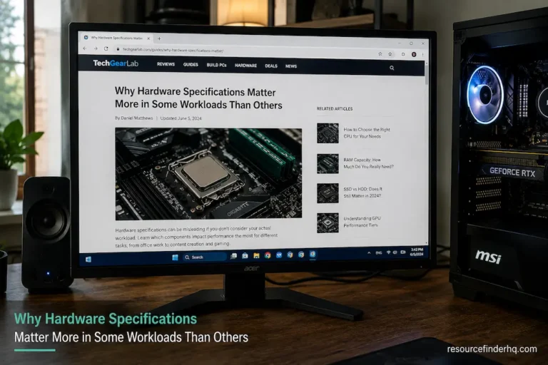 Why Hardware Specifications Matter More in Some Workloads Than Others